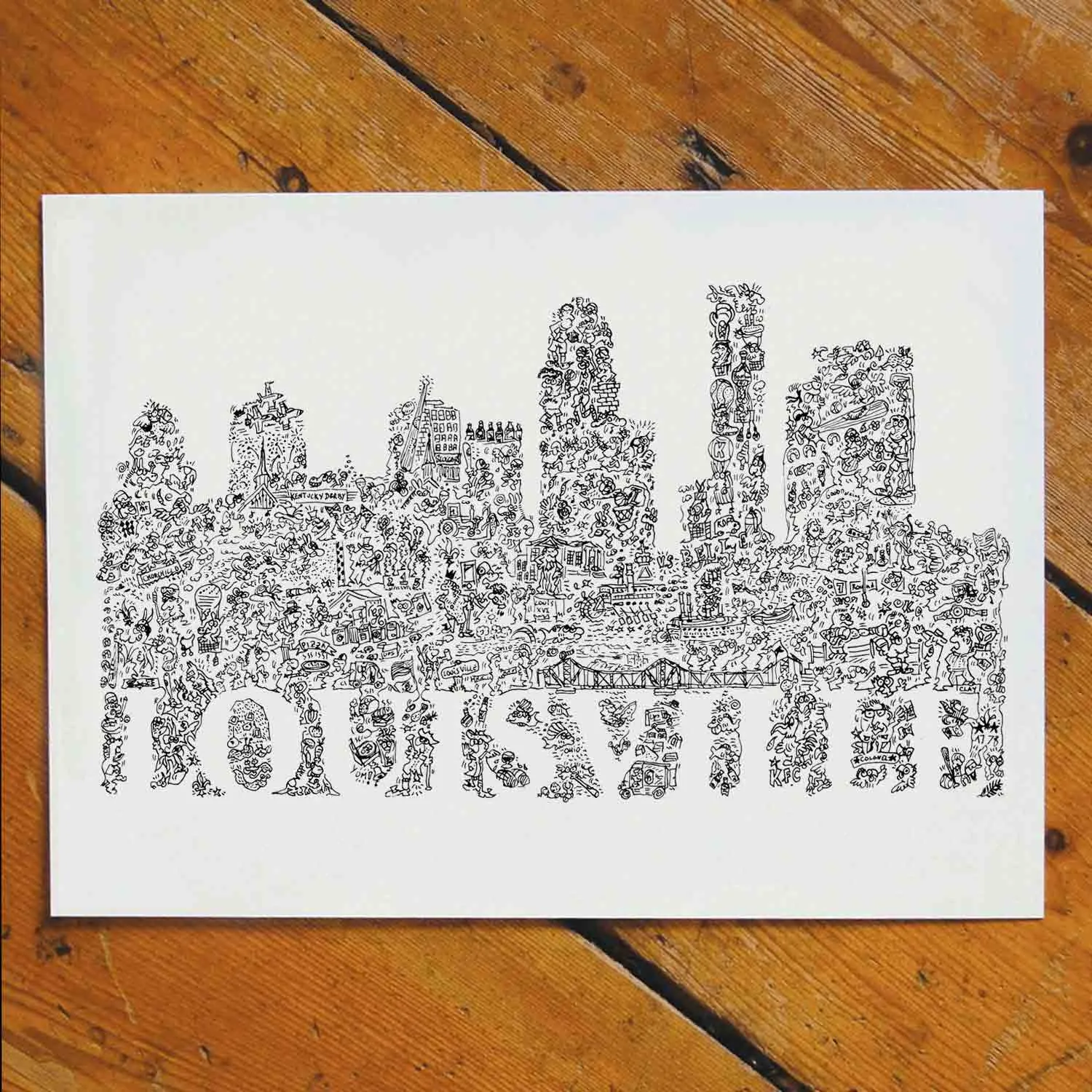 DrawInside Louisville affiche 21x30 cm ville