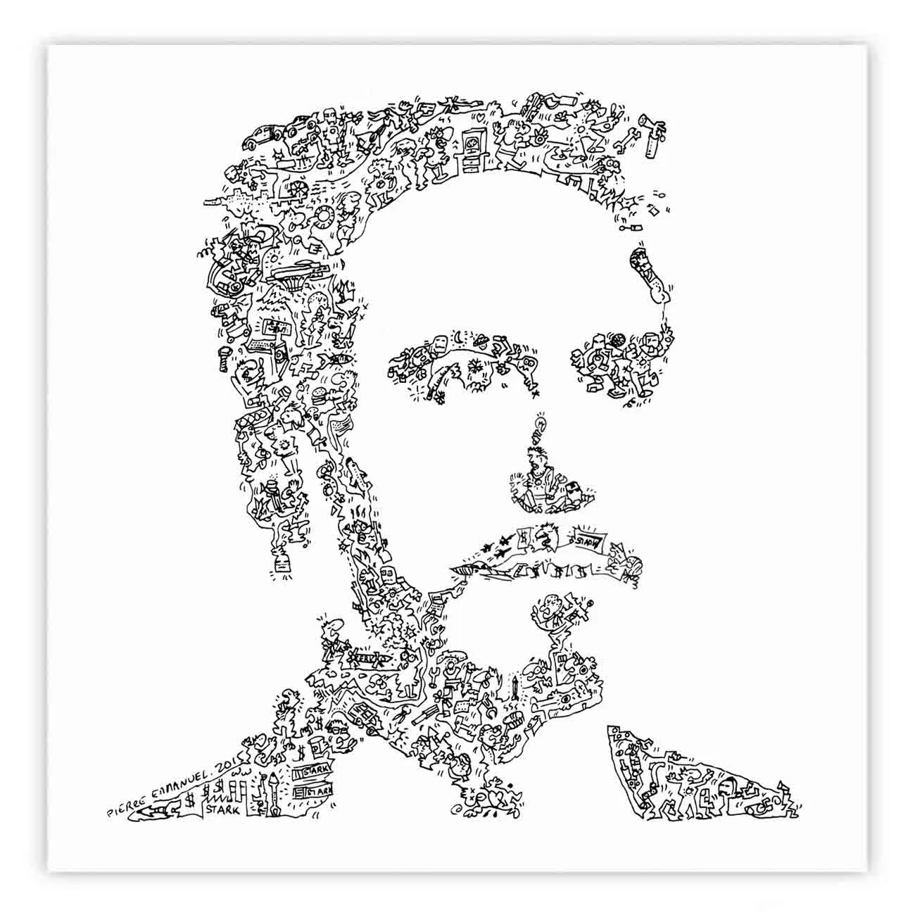 DrawInside Tony Stark affiche 20x20 Iron Man