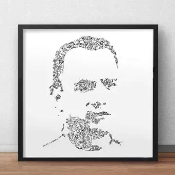 DrawInside Forrest Gump Tom Hanks affiche 20x20 cm film