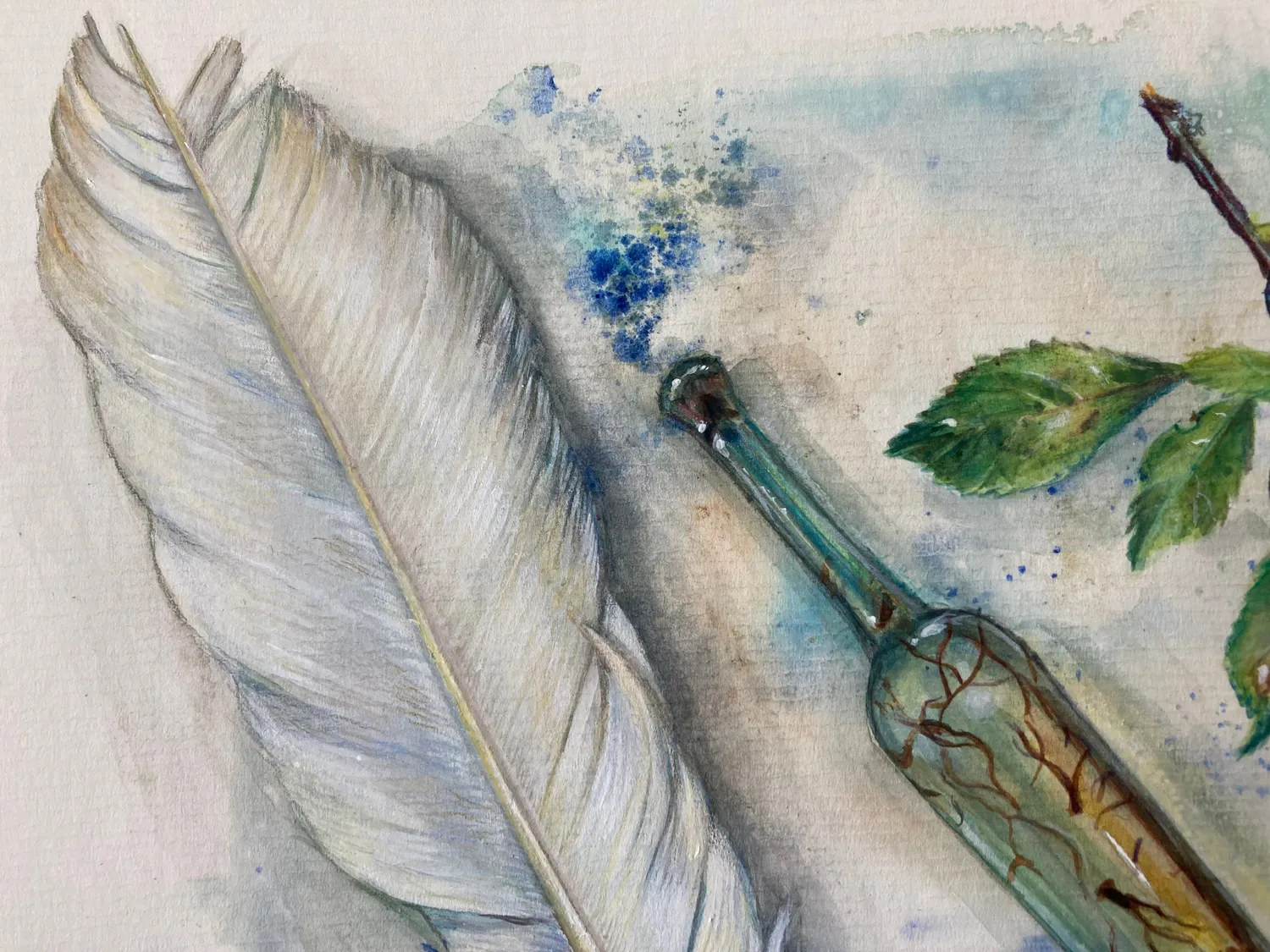 Helena Perry Spell For Security peinture originale 36,5x41,5cm