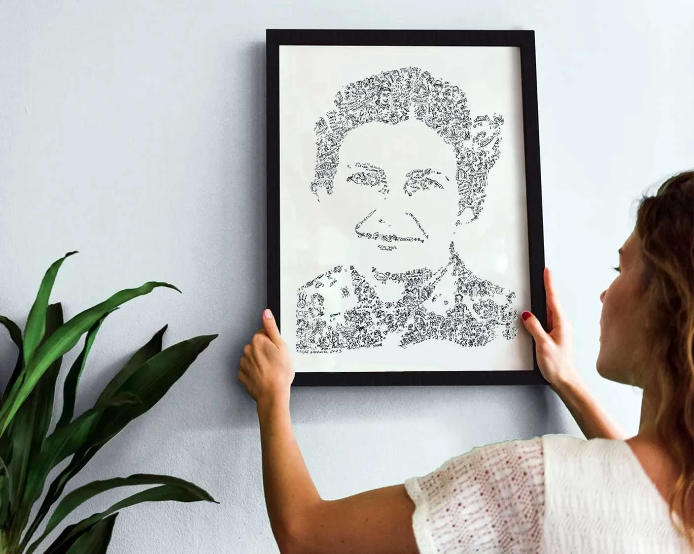 DrawInside Simone Veil affiche A4 portrait femme