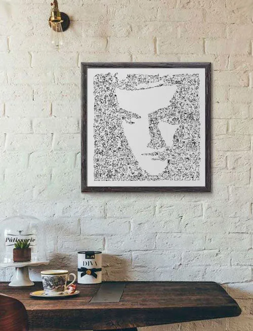DrawInside Joffrey Baratheon affiche 20x20 cm GOT