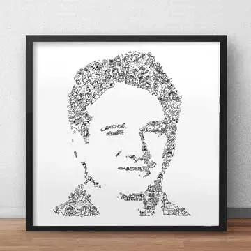 DrawInside Robin Williams affiche 20x20 cm Mr Keating