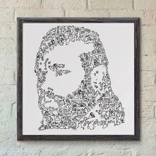 DrawInside B.A. Baracus affiche 30x30cm série