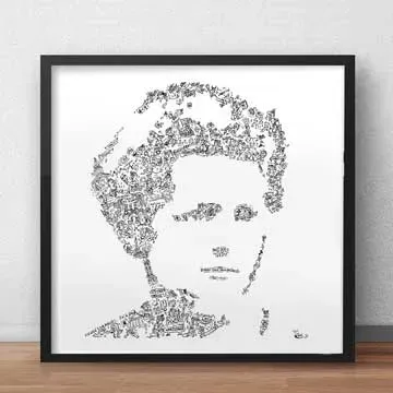 DrawInside Marie Curie affiche 30x30 cm papier mat