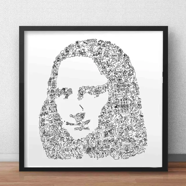 DrawInside Mona Lisa affiche 30x30 cm Joconde