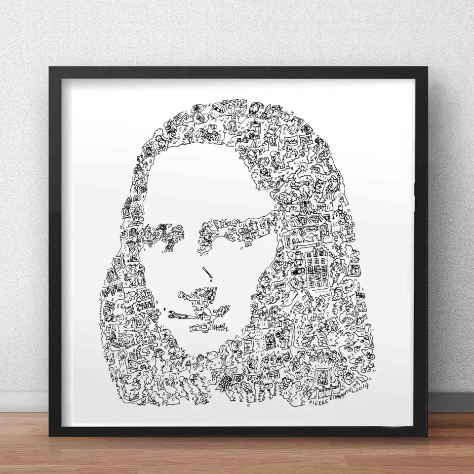 DrawInside Mona Lisa affiche 30x30 cm Joconde