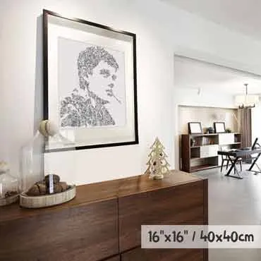 DrawInside Ian Curtis Joy Division affiche 20x20 cm portrait