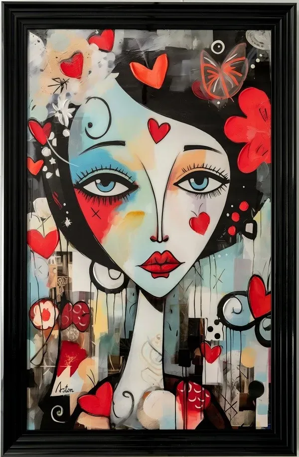 Lacorne Decoration 231112 Coeur Passion tableau 80x120 romantique