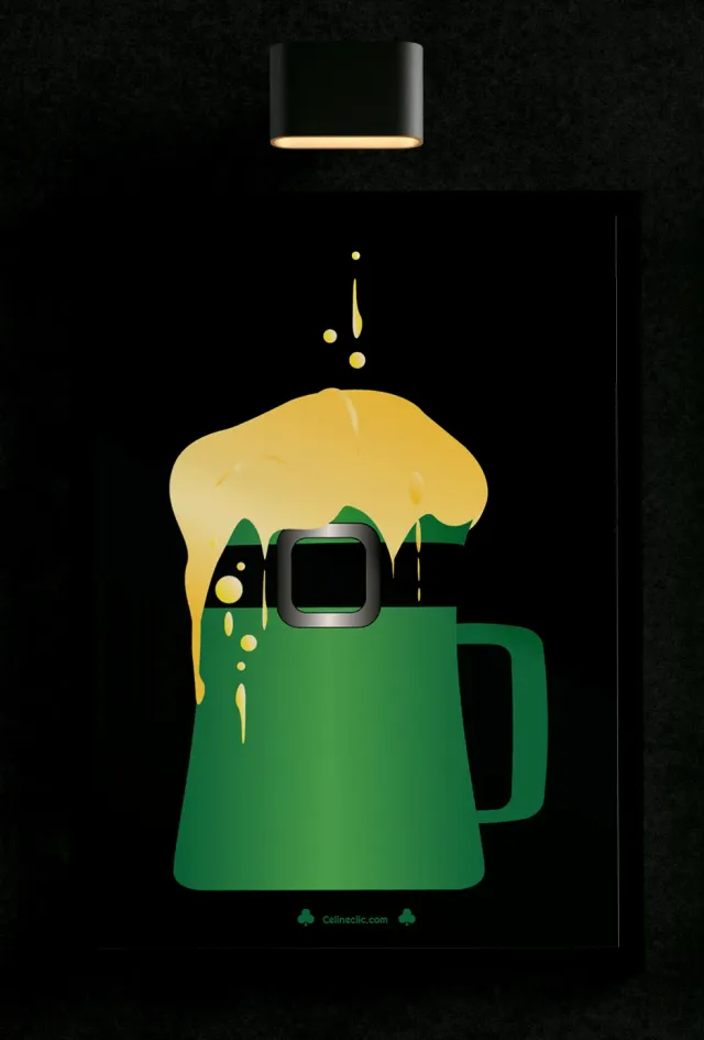 Celineclic And Create Saint Patrick Day affiche 20x30 cm brillant
