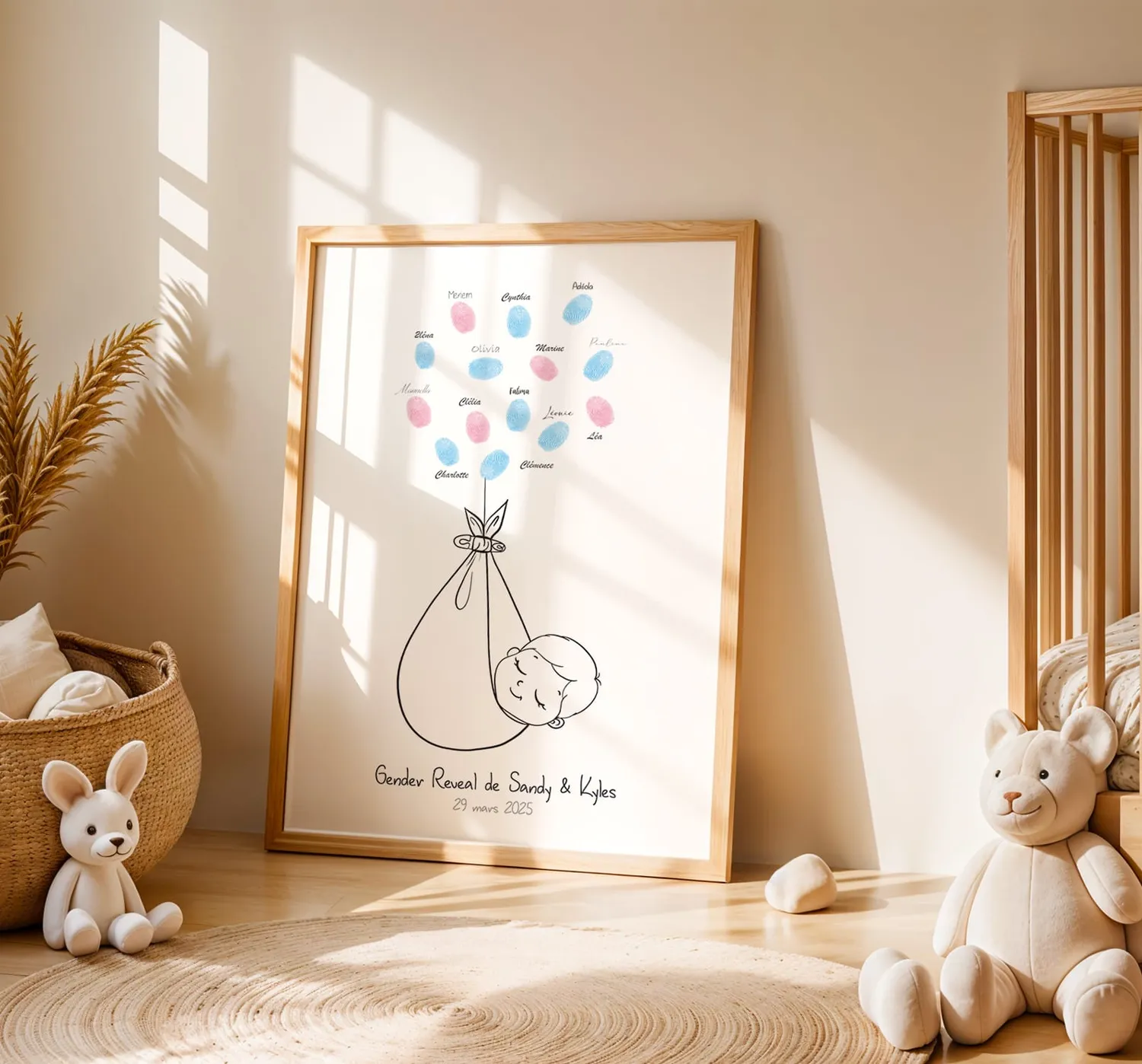 Papeterie Créative baby shower tuto arbre à empreintes A5