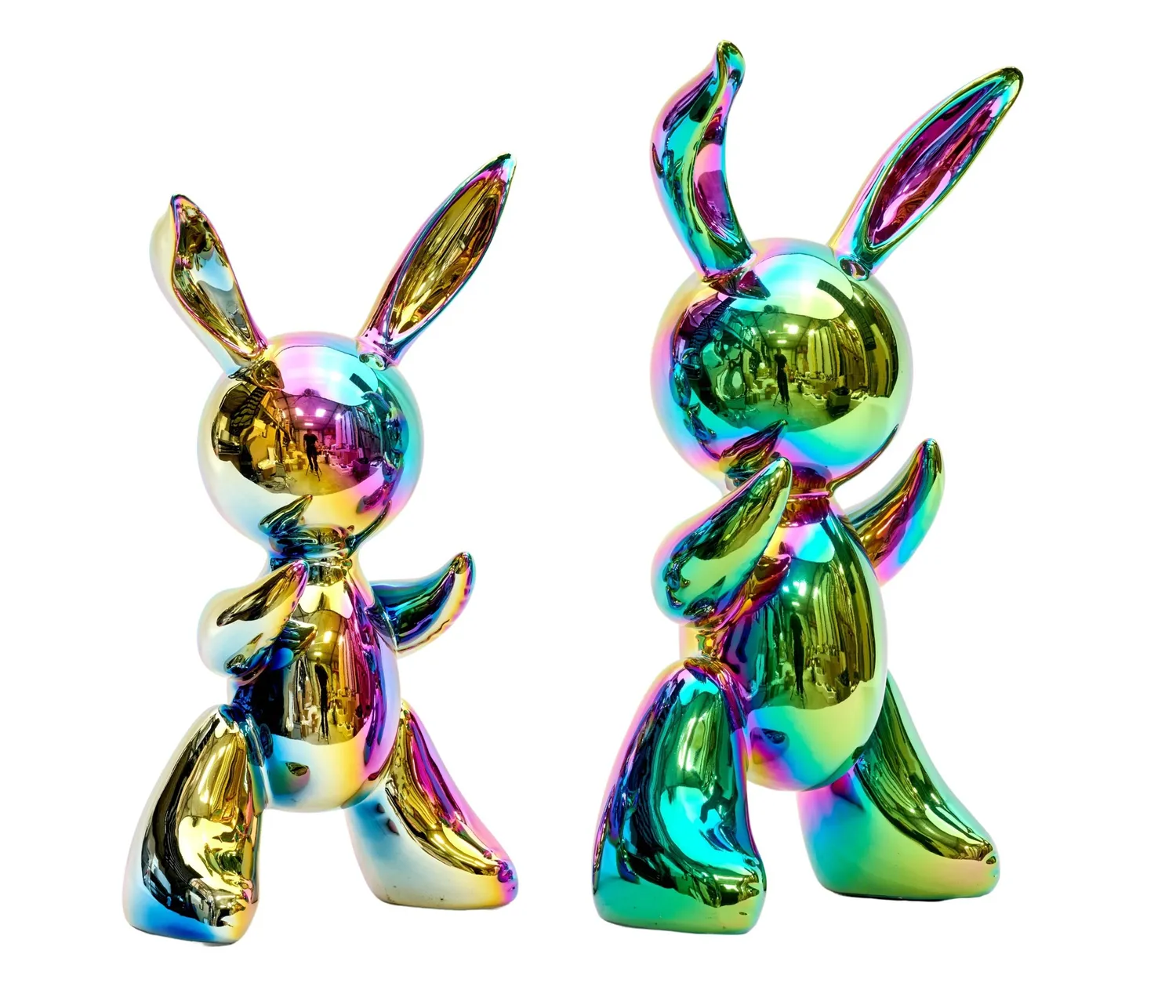 Lacorne Decoration Lapinous 20067 figurines céramique duo 28/33 cm
