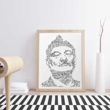 DrawInside Steve Zissou affiche A3 papier mat signé
