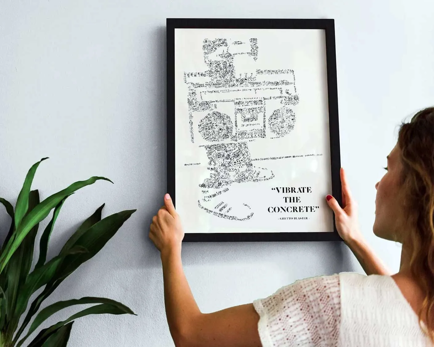 DrawInside Ghetto Blaster affiche A3 papier mat