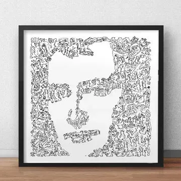 DrawInside Napoléon Bonaparte affiche 20x20 cm histoire