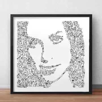 DrawInside Alanis Morissette affiche 30x30 cm doodles
