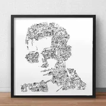 DrawInside Alex Turner Arctic Monkeys poster 30x30