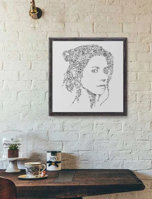 DrawInside Marina affiche 20x20 cm pop signée
