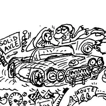 DrawInside Corvette C1 affiche A4 21x30 cm voiture