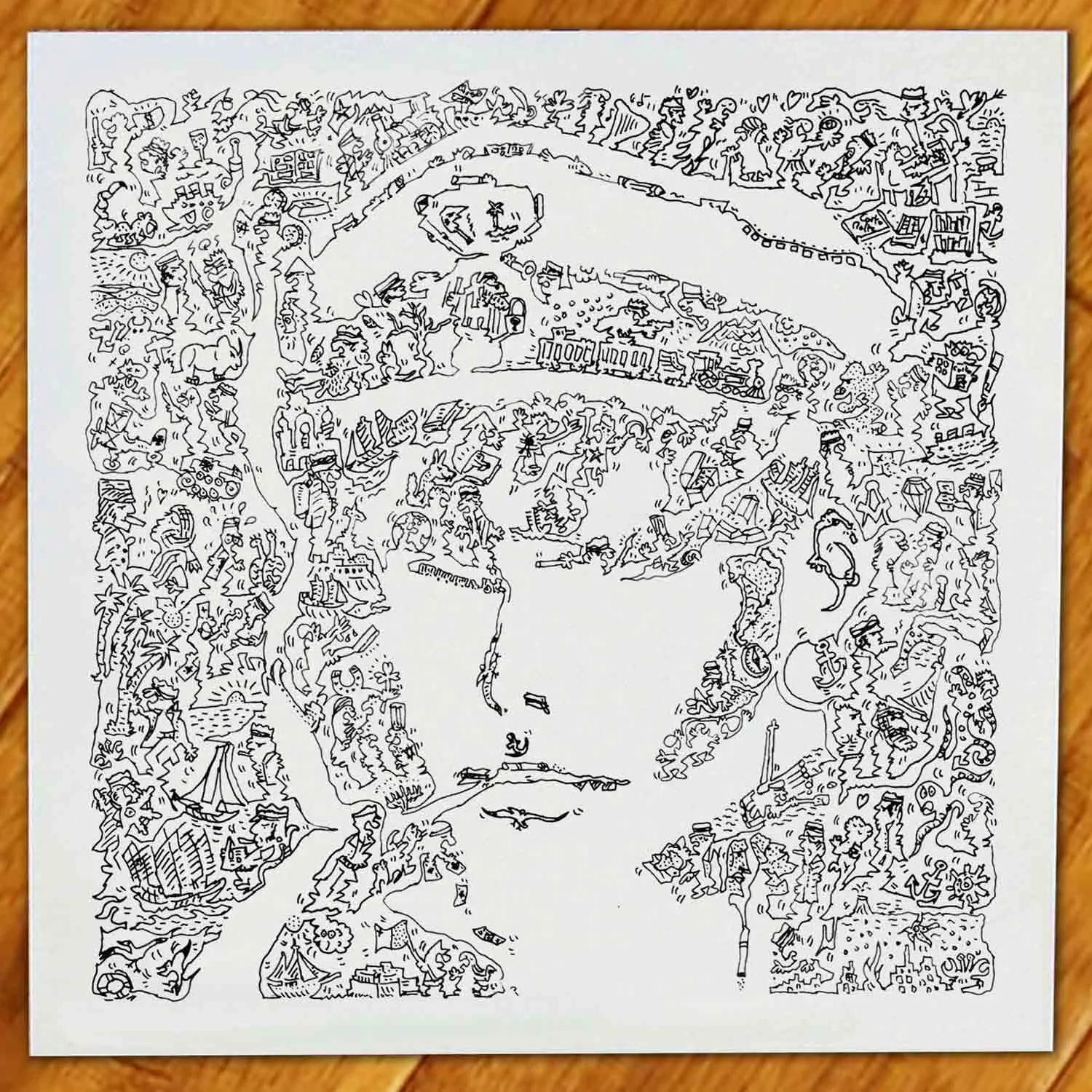 DrawInside Corto Maltese affiche 30x30 cm BD