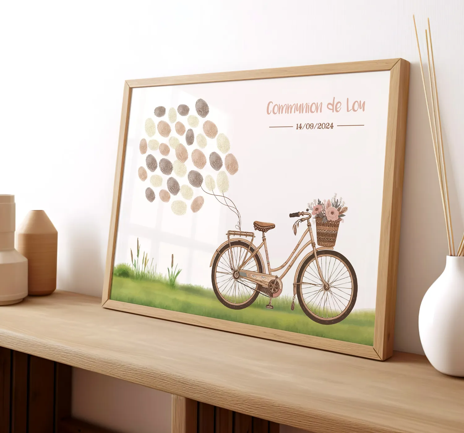 Papeterie Créative Vélo Vintage arbre à empreintes mariage