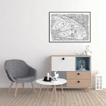 DrawInside Millenium Falcon affiche A3 Star Wars