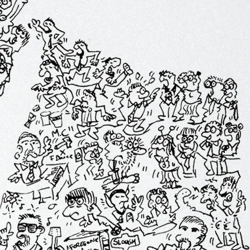 DrawInside David Brent The Office affiche 30x30 cm humour