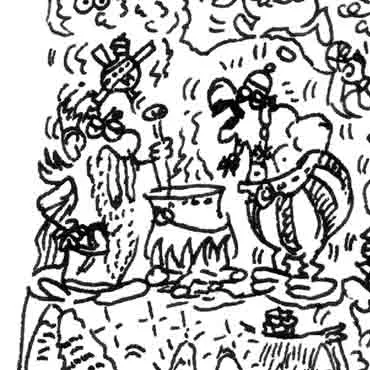 DrawInside Obélix affiche 20x20 cm Astérix
