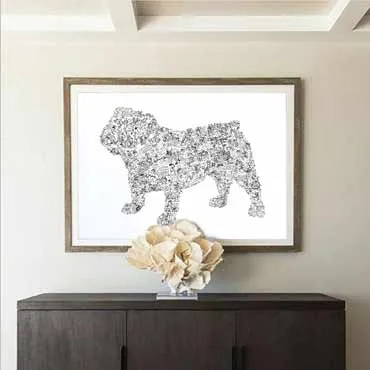 DrawInside Bulldog Anglais affiche A4 21x30 cm