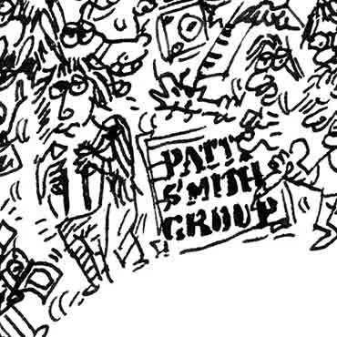 DrawInside Patti Smith affiche 20x20 cm papier mat punk