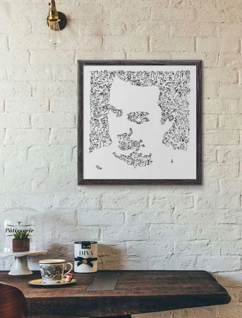 DrawInside Mike Patton affiche 30x30 cm Faith No More