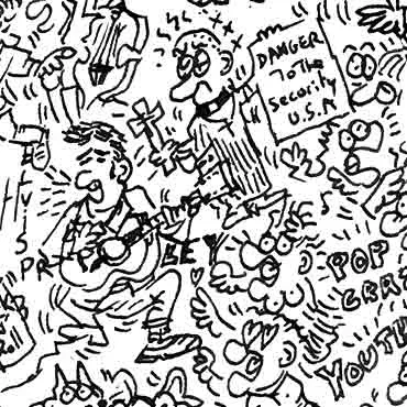 DrawInside Elvis Presley affiche 20x20 cm rock