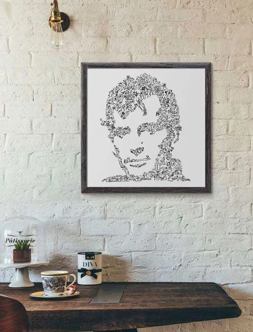 DrawInside Jack Kerouac affiche 30x30 cm papier mat signé