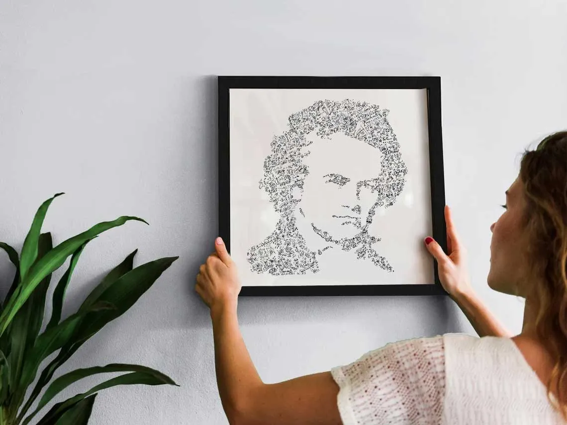 DrawInside Beethoven affiche 30x30 cm papier mat