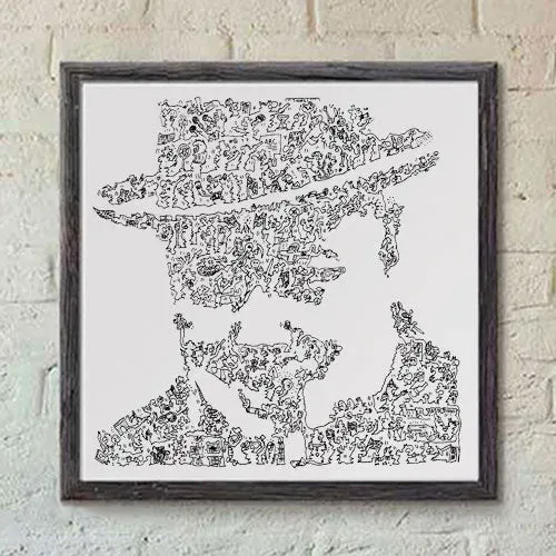 DrawInside Winston Churchill affiche 30x30 cm histoire