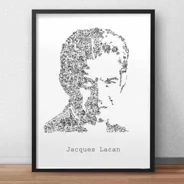 DrawInside Jacques Lacan affiche A4 21x30 cm psychanalyse