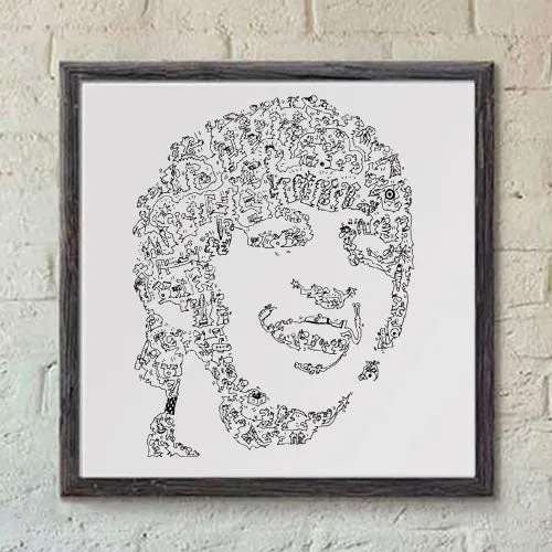 DrawInside Ringo Starr affiche 20x20 cm Beatles