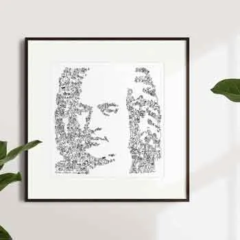 DrawInside Bach affiche 20x20 cm édition signée