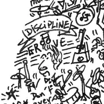 DrawInside Charlie Watts affiche A4 21x30 cm batteur
