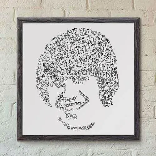 DrawInside George Harrison Beatles affiche 30x30 cm mat