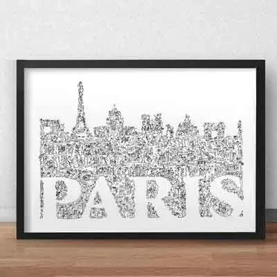 DrawInside Paris affiche A4 détails humoristiques