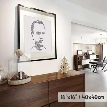 DrawInside Forrest Gump Tom Hanks affiche 20x20 cm film