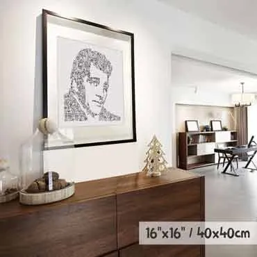 DrawInside Dean Martin affiche 30x30 cm jazz