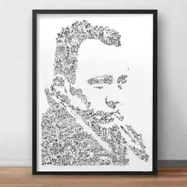 DrawInside Albert Camus affiche A4 21x30 cm littérature