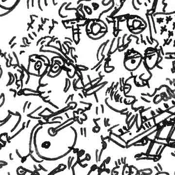 DrawInside Jeff Porcaro affiche A4 21x30 cm batteur