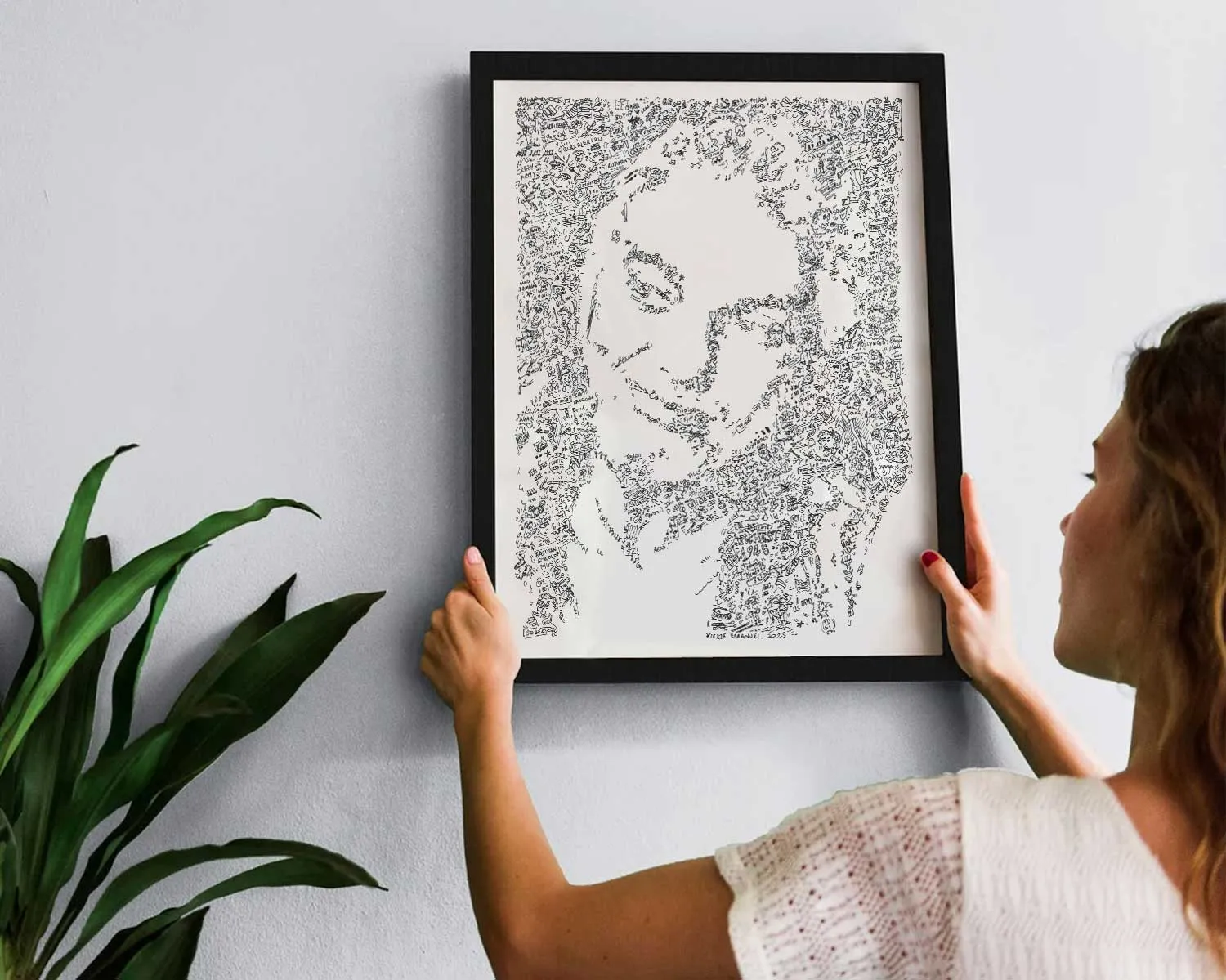 DrawInside Steve Gadd affiche A4 portrait batteur