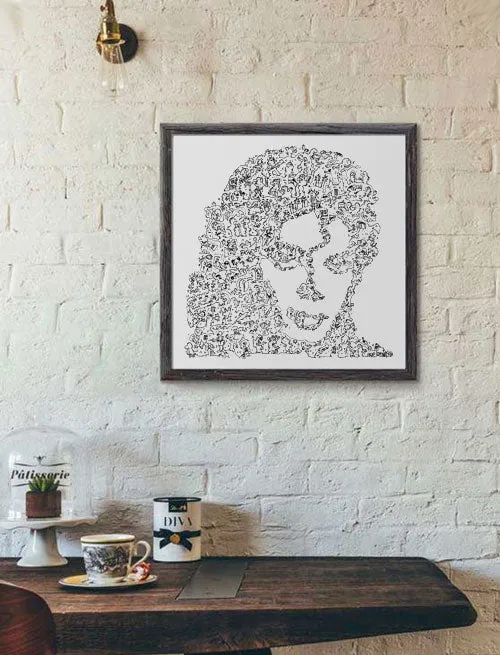 DrawInside Michael Jackson BAD affiche 30x30 pop