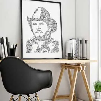 DrawInside Merle Haggard affiche A4 21x30 cm Bakersfield