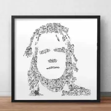 DrawInside Tom Hamilton Aerosmith affiche 30x30 cm rock
