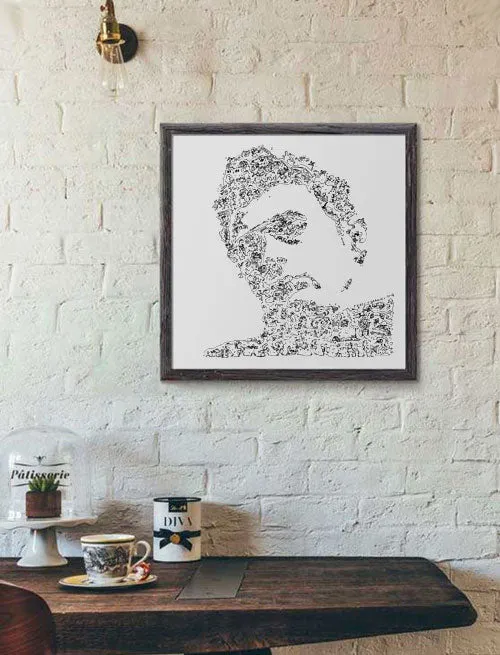 DrawInside James Dean affiche 20x20 cm papier mat